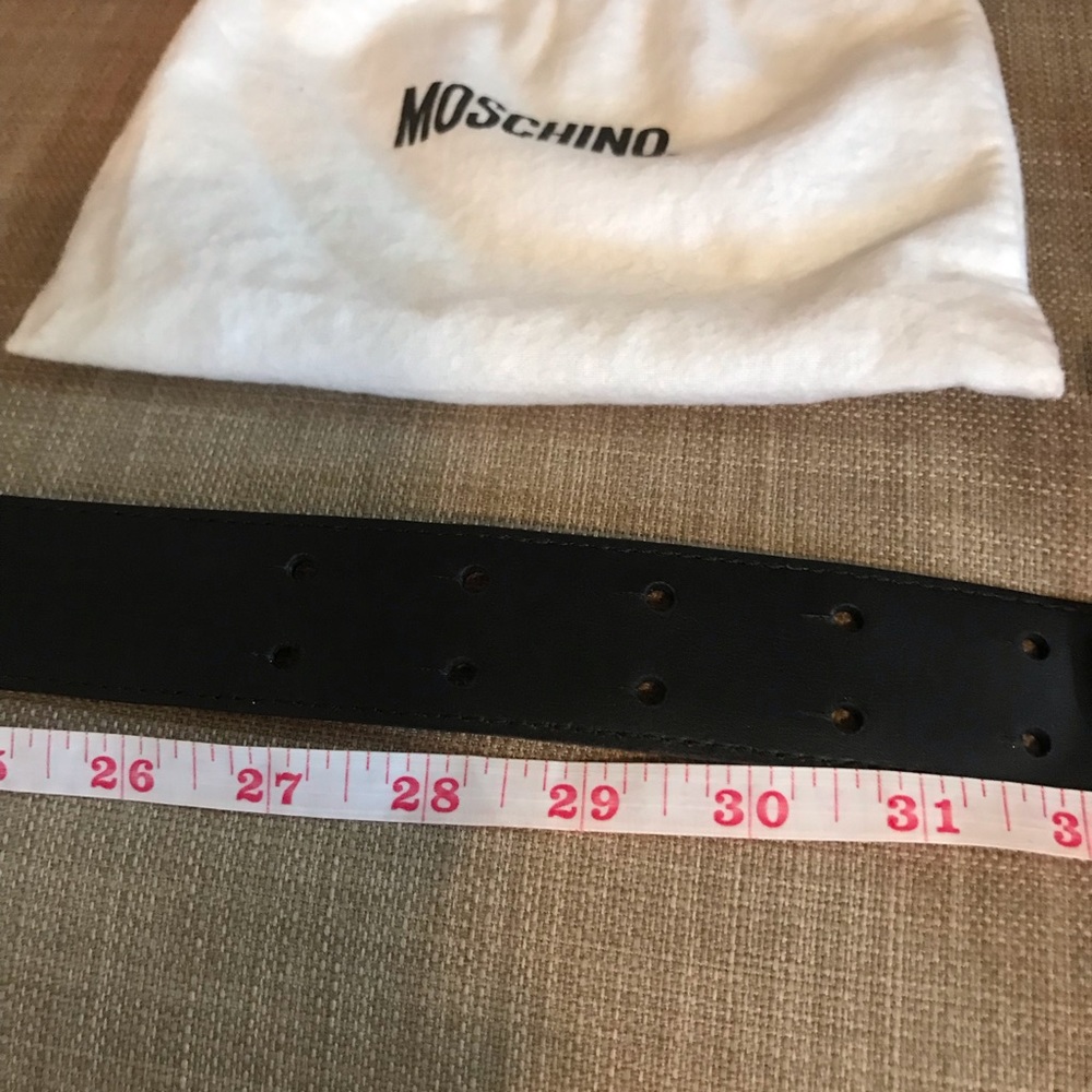 MOSCHINO Logo Leather Belt - Picture 5 of 10
